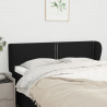 Cabeceira de cama c/ abas tecido 147x23x78/88 cm preto 1