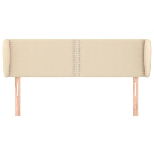 Cabeceira de cama c/ abas tecido 147x23x78/88 cm creme M 3