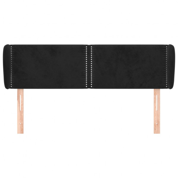 Cabecero de terciopelo negro 147x23x78/88 cm M 3