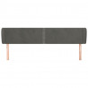 Cabeceira de cama c/ abas veludo 203x23x78/88cm cinzento-escuro 3