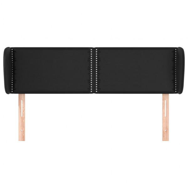 Cabeceira cama abas couro artificial 147x23x78/88 cm preto M 3