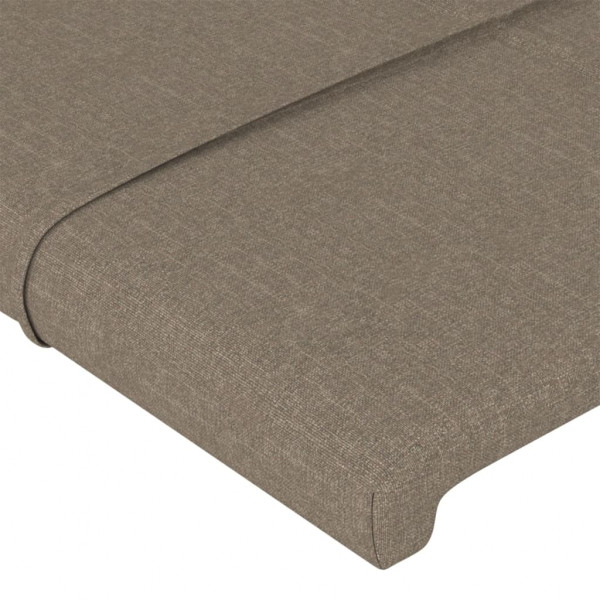 Cabecero de tela gris taupe 83x23x78/88 cm M 5