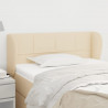 Cabeceira de cama c/ abas tecido 83x23x78/88 cm creme 1