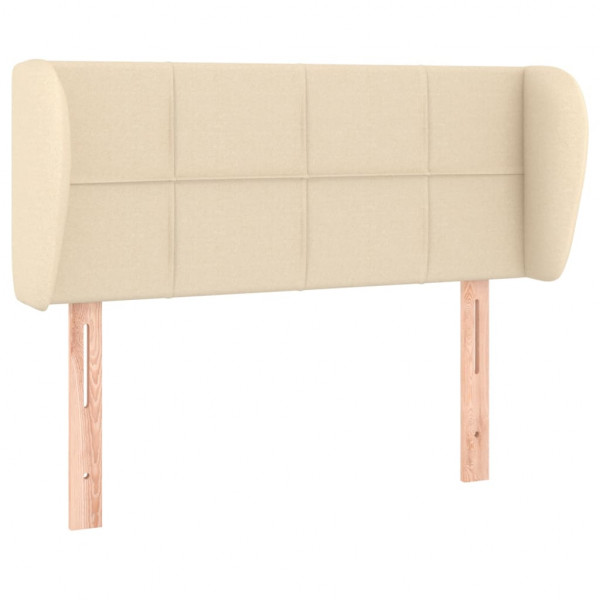 Cabeceira de cama c/ abas tecido 83x23x78/88 cm creme M 2