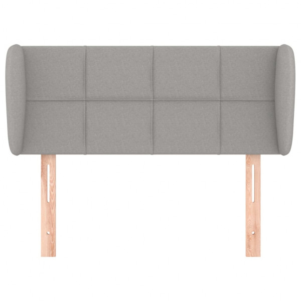 Cabecero de tela gris claro 93x23x78/88 cm M 3