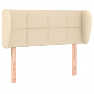 Cabeceira de cama c/ abas tecido 93x23x78/88 cm creme H