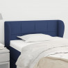Cabeceira de cama c/ abas tecido 103x23x78/88 cm azul 1