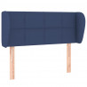 Cabeceira de cama c/ abas tecido 103x23x78/88 cm azul 2