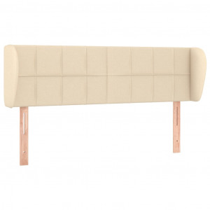 Cabecero de tela color crema 147x23x78/88 cm H