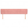 Cabecero de terciopelo rosa 163x23x78/88 cm 3