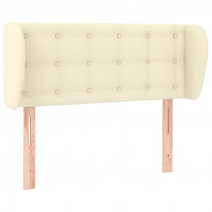 Cabecero de cuero sintético color crema 103x23x78/88 cm H