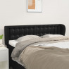 Cabeceira cama abas couro artificial 147x23x78/88 cm preto 1