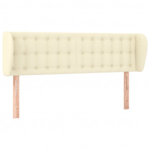 Cabeça de couro sintético creme 147x23x78/88 cm H