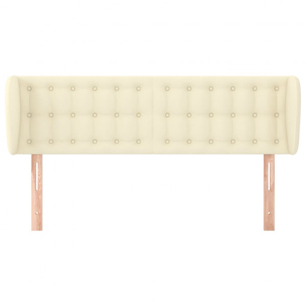 Cabecero de cuero sintético color crema 147x23x78/88 cm M 3