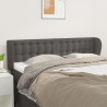 Cabeceira de cama c/ abas couro artificial 147x23x78/88cm cinza 1