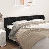 Cabeceira cama abas couro artificial 183x23x78/88 cm preto 1