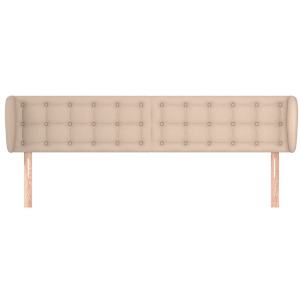 Cabeceira cama abas couro artificial 203x23x78/88 cm cappuccino M 3