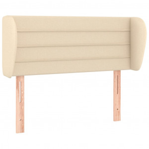 Cabeceira de cama c/ abas tecido 93x23x78/88 cm creme H