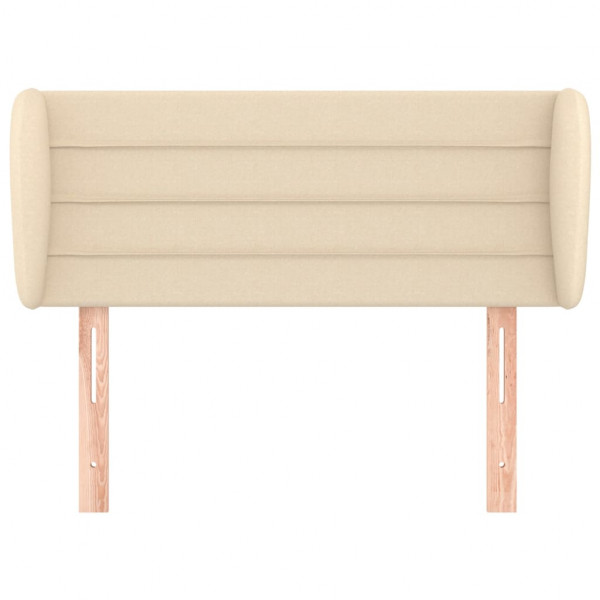 Cabeceira de cama c/ abas tecido 103x23x78/88 cm creme M 3