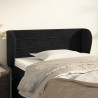 Cabeceira de cama c/ abas veludo 93x23x78/88 cm preto 1