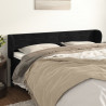 Cabeceira de cama c/ abas veludo 163x23x78/88 cm preto 1