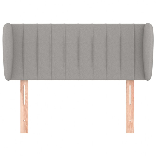 Cabeceira de cama c/ abas tecido 83x23x78/88 cm cinzento-claro M 3