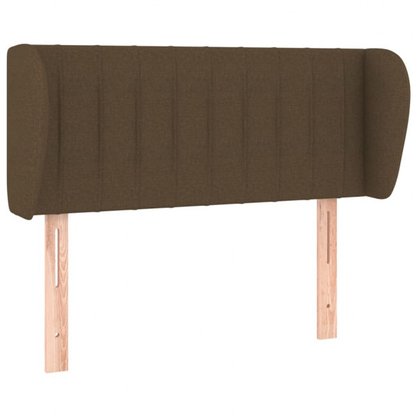 Cabeceira de cama c/ abas tecido 83x23x78/88cm castanho-escuro M 2