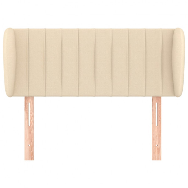 Cabeceira de cama c/ abas tecido 103x23x78/88 cm creme M 3