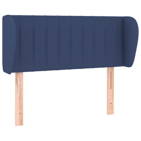 Cabeceira de cama c/ abas tecido 103x23x78/88 cm azul M 2
