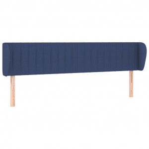 Cabeceira de cama c/ abas tecido 203x23x78/88 cm azul H
