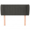 Cabeceira de cama c/ abas veludo 83x23x78/88 cm cinzento-escuro 3