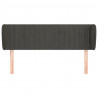 Cabeceira de cama c/ abas veludo 147x23x78/88cm cinzento-escuro 3