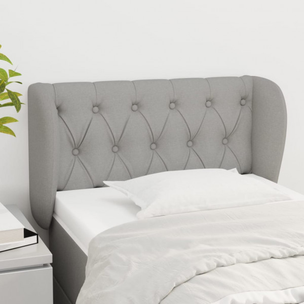 Cabecero de tela gris claro 83x23x78/88 cm D