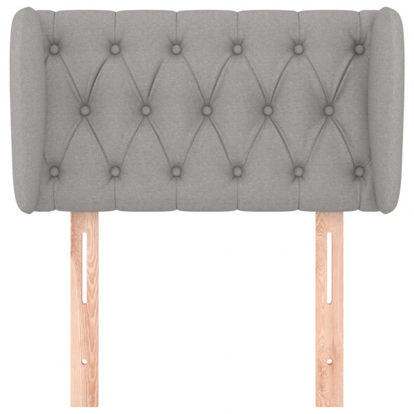 Cabecero de tela gris claro 83x23x78/88 cm M 3