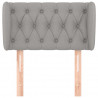 Cabeceira de cama c/ abas tecido 83x23x78/88 cm cinzento-claro 3