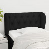 Cabeceira de cama c/ abas tecido 83x23x78/88 cm preto 1