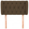 Cabeceira de cama c/ abas tecido 83x23x78/88cm castanho-escuro 3