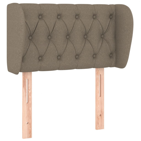 Cabeceira cama abas tecido 83x23x78/88 cm cinzento-acastanhado M 2