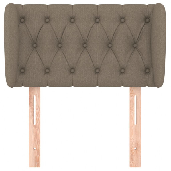 Cabecero de tela gris taupe 83x23x78/88 cm M 3