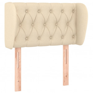 Cabeceira de cama c/ abas tecido 83x23x78/88 cm creme H