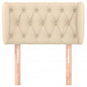 Cabeceira de cama c/ abas tecido 83x23x78/88 cm creme 3
