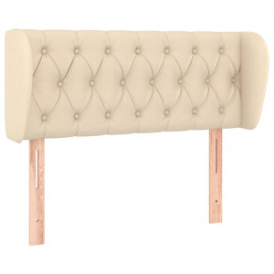 Cabeceira de cama c/ abas tecido 93x23x78/88 cm creme H