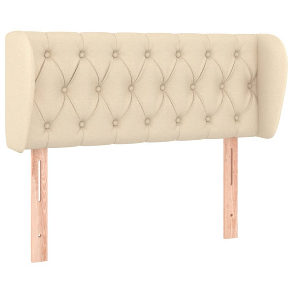 Cabecero de tela color crema 93x23x78/88 cm M 2