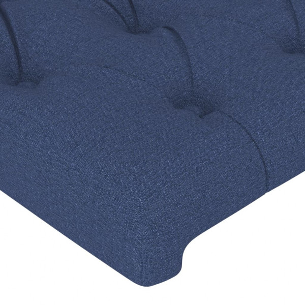 Cabeceira de cama c/ abas tecido 93x23x78/88 cm azul M 5