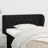 Cabeceira de cama c/ abas tecido 103x23x78/88 cm preto 1
