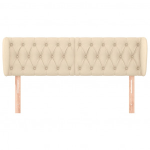 Cabeceira de cama c/ abas tecido 147x23x78/88 cm creme H