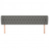 Cabecero de tela gris oscuro 203x23x78/88 cm 3
