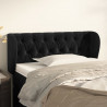 Cabeceira de cama c/ abas veludo 93x23x78/88 cm preto 1