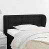 Cabeceira de cama c/ abas tecido 83x23x78/88 cm preto 1