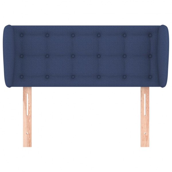 Cabeceira de cama c/ abas tecido 83x23x78/88 cm azul M 3